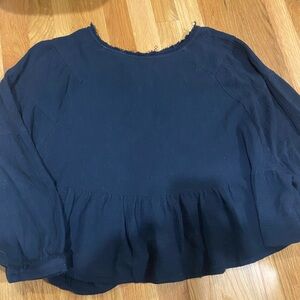 Free People Midnight Blue Blouse